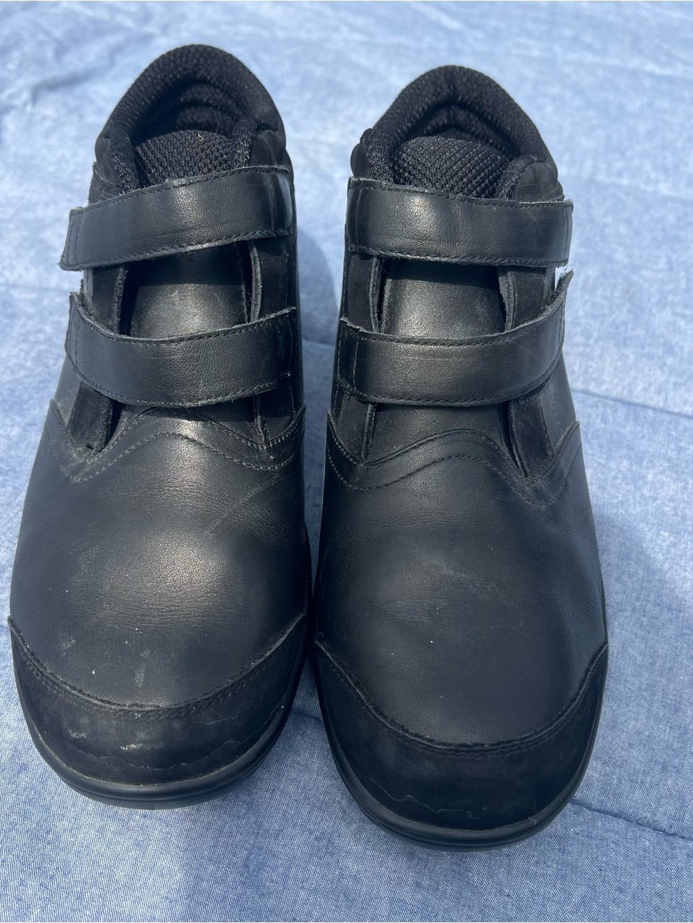 Orthofeet Black Tivoli Hook & Loop Ankle Sneakers Size 8.5